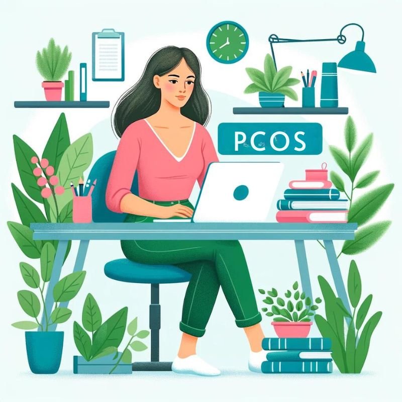 woman researching PCOS